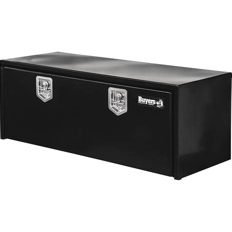 black powder coat steel universal underbody truck tool box|buyers products underbody box.